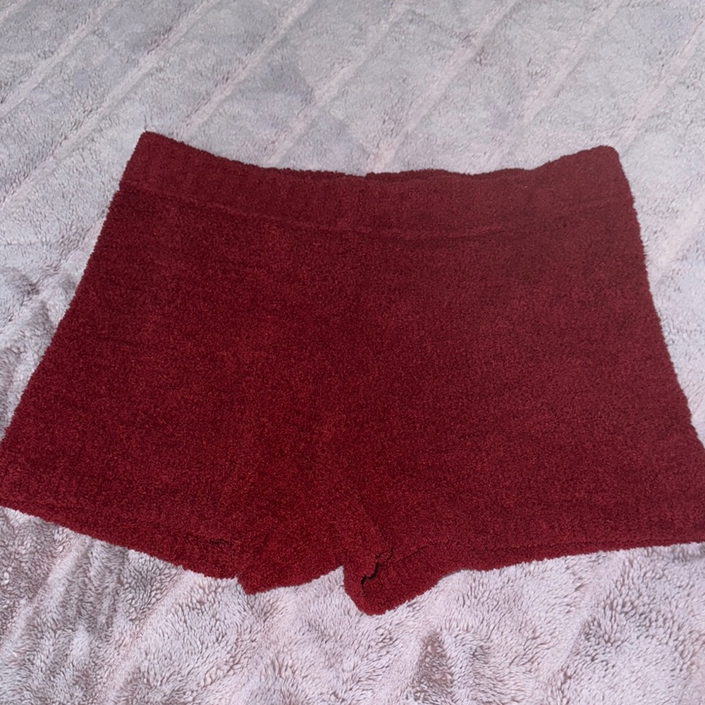 Aerie teddy bear marshmallow fabric shorts size medium